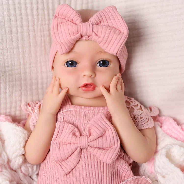 Babeside Terry 16" Realistic Silicone Smiling Baby Little Infant Girl Building Lovely Memories