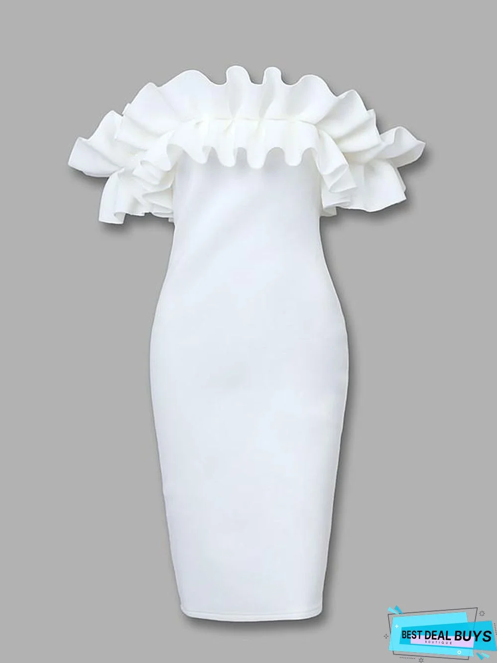 Women's Sheath Dress Knee Length Dress Sleeveless Ruched Fall Spring Hot Elegant Sexy Cotton White Black