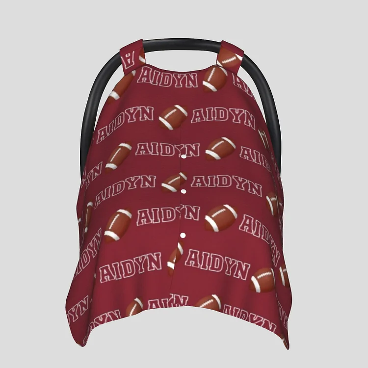 Personalized Baby Football Car Seat Canopy for Comfort & Unique| C51