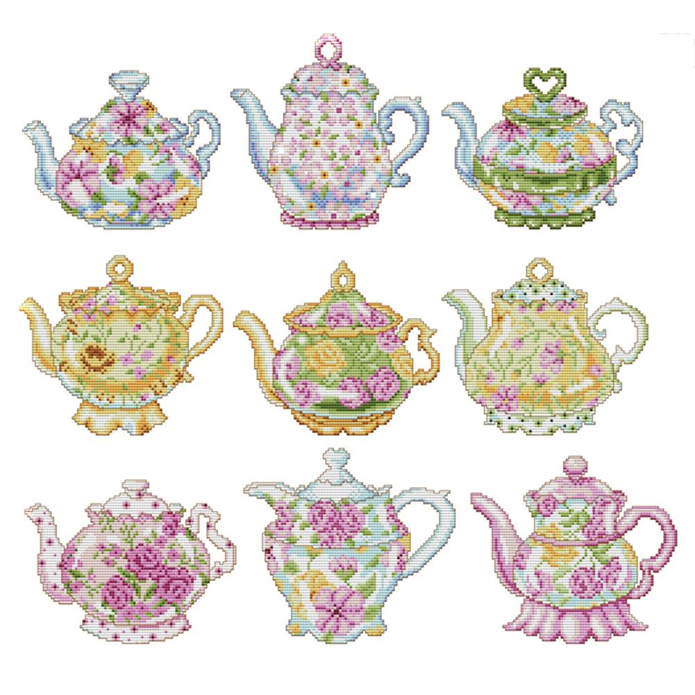 

Teapot Series - 14CT Stamped Cross Stitch - 55*52cm, 501 Original