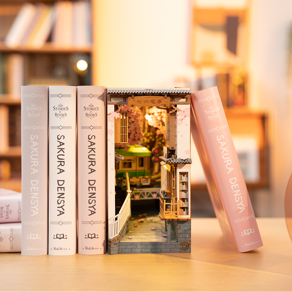 Robotime Rolife Book Nooks Series Stories in Books 4 Kinds DIY Wooden  Miniature House Furniture Sakura Densya TGB01 Dropshipping - AliExpress