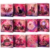 Pink Halloween DIY Diamond Painting Greeting Cards with Envelopes