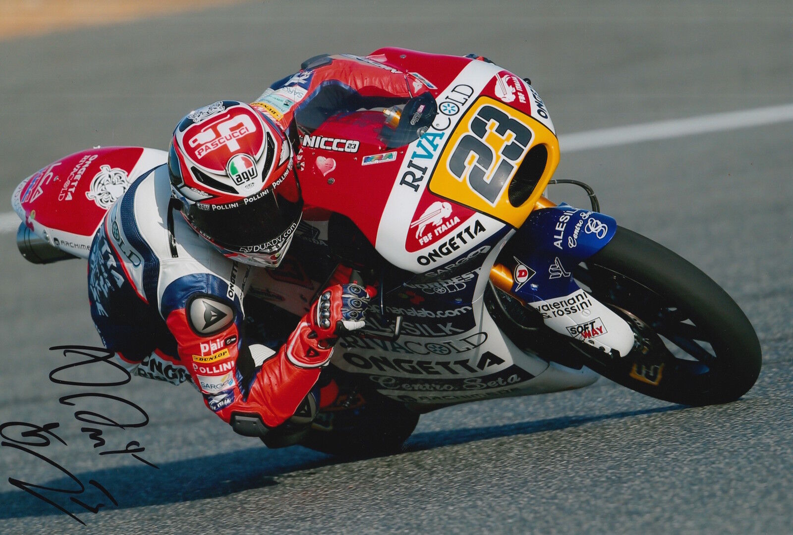 Niccolo Antonelli Hand Signed 12x8 Photo Poster painting Ongetta-Rivacold Honda Moto3 2015 7.