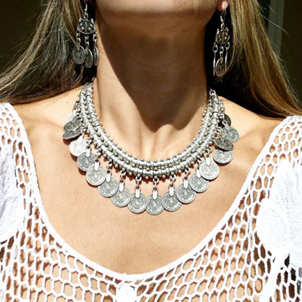 Women's Bohemia Vintage Alloy Carved Necklace