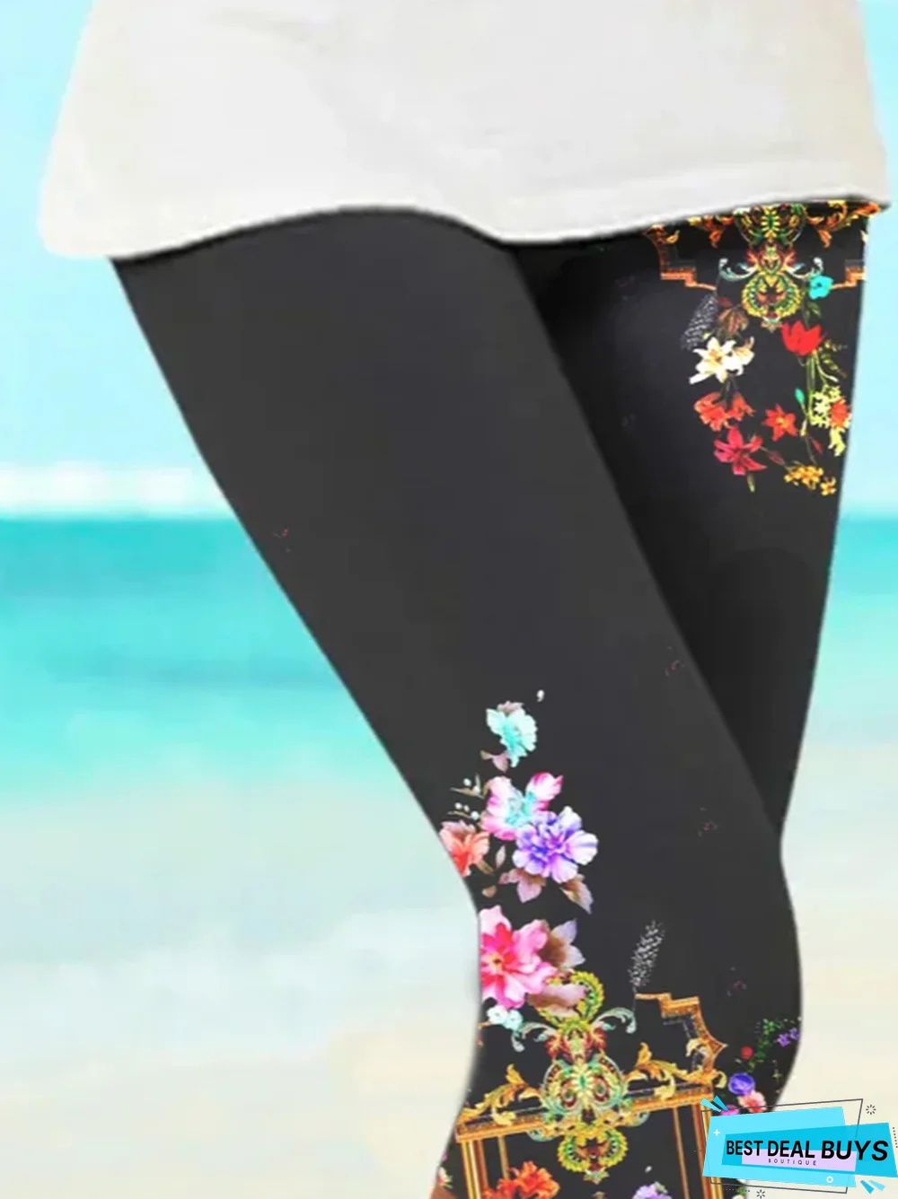 Floral Print Cotton Blends Vacation Shorts