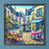 Sc&egrave;ne de rue-perceuse ronde peinture diamant-50*50cm