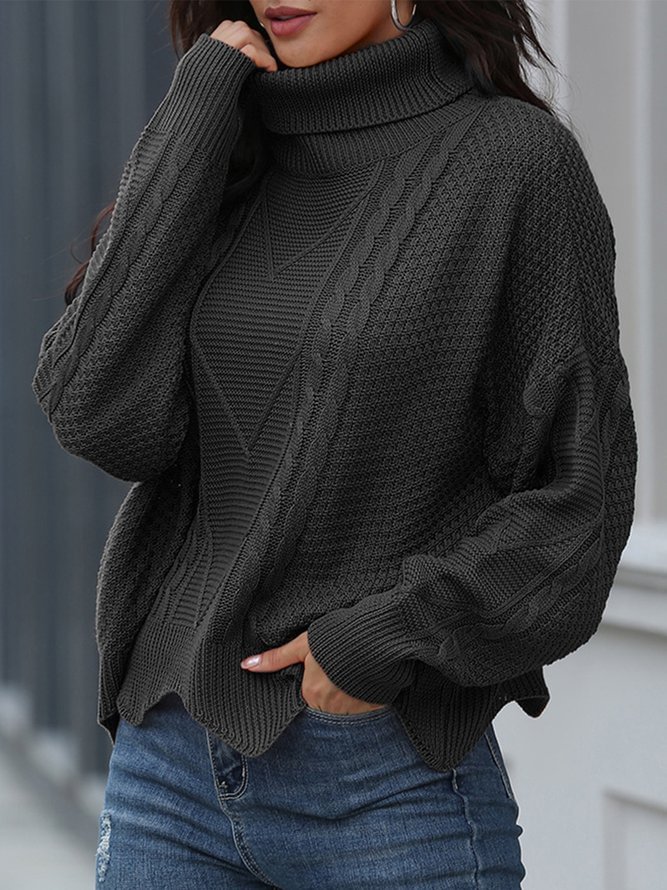 Solid Shift Long Sleeve Sweater