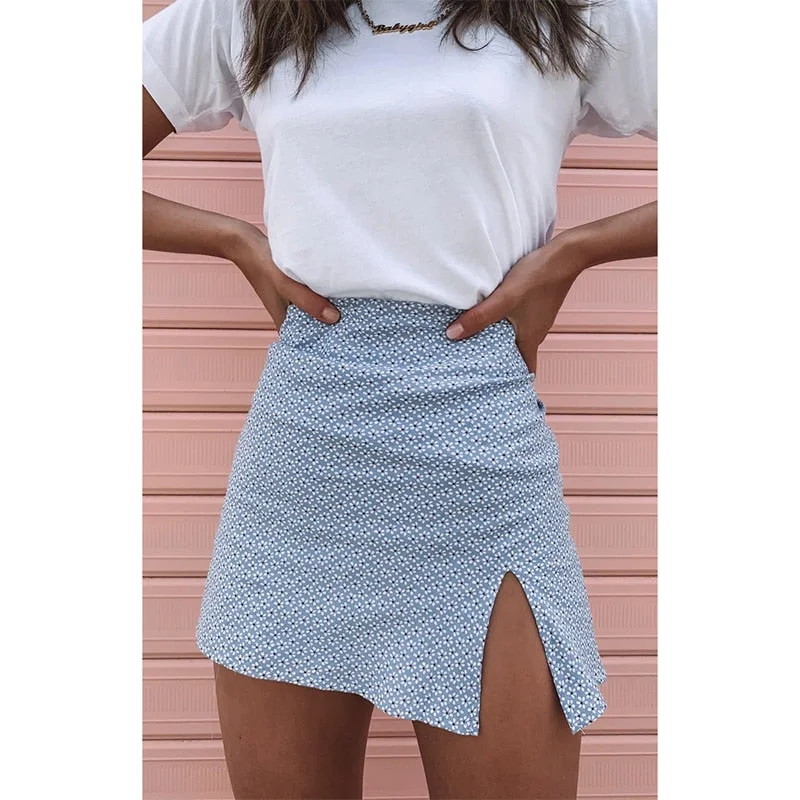 Woman Skirts Summer Party Cocktail Wrap Split Mini High Waist Casual Soft vadim mini skirt ropa mujer короткие женские юбки y2k