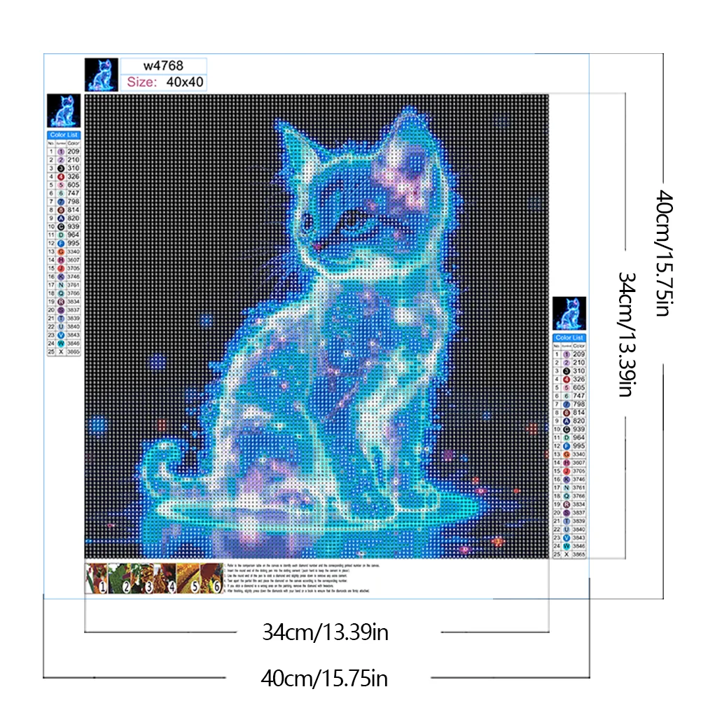 Diamond Painting - Full Round Drill - Cat(Canvas|40*40cm)