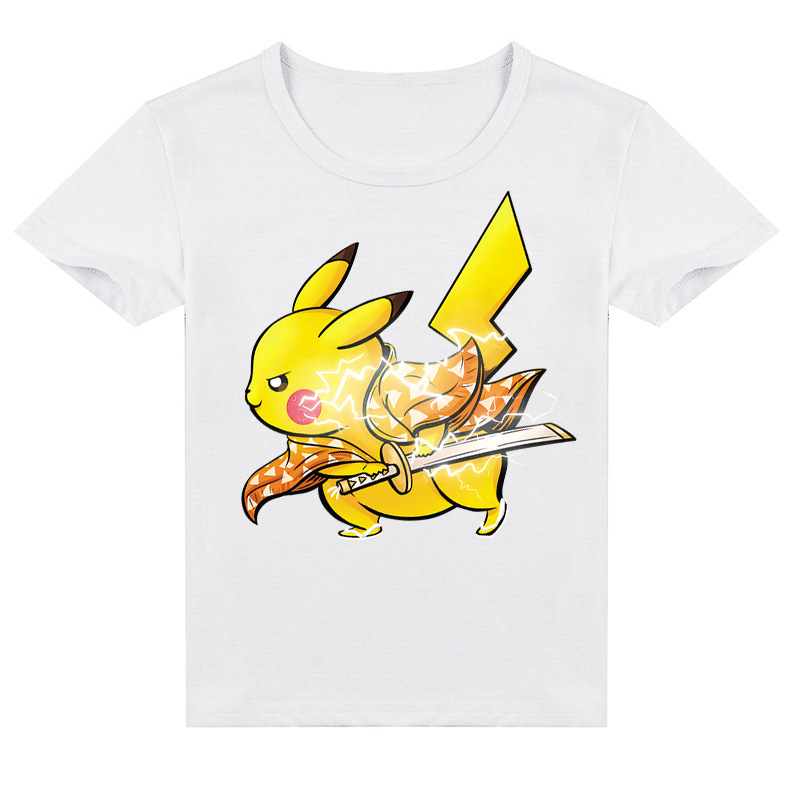 Mayoulove Pikachu Kids Long Sleeve T-Shirt - Cute and Comfy Pokemon Print for Boys and Girls - Perfect for Casual Wear and Playtime - Ideal for Fans of the Iconic Anime Character - Unisex Design for Toddlers and Children-Mayoulove