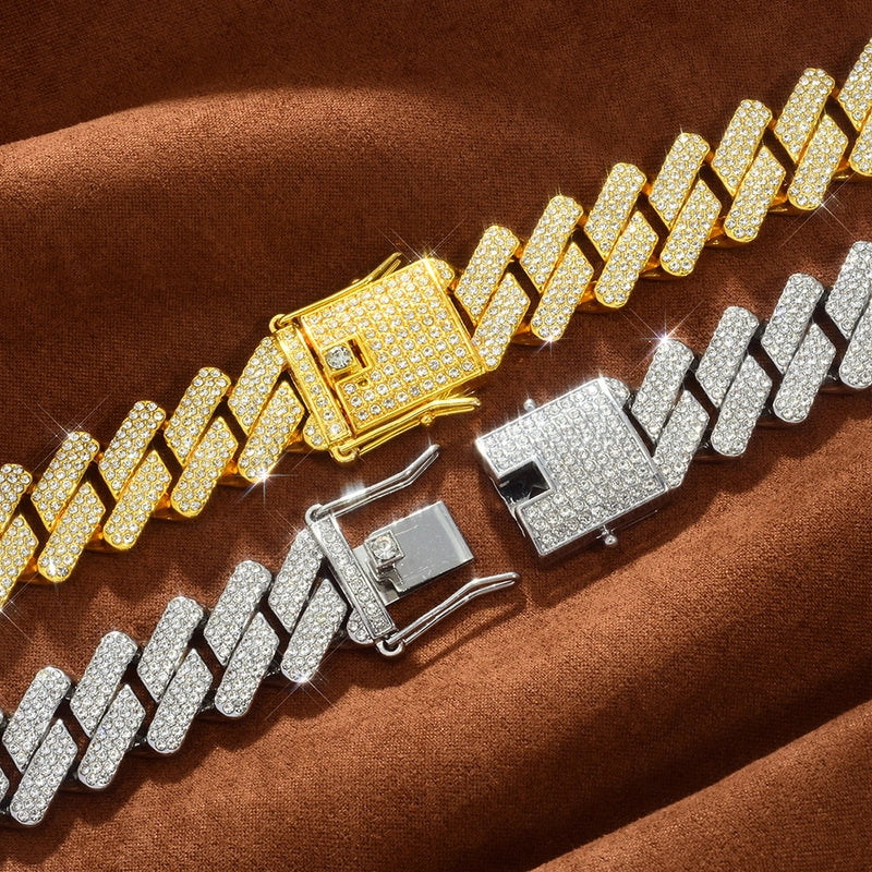 Hip-hop Rock Streetwear Necklace Alloy Plating Inlay Rhinestones Unisex Necklace