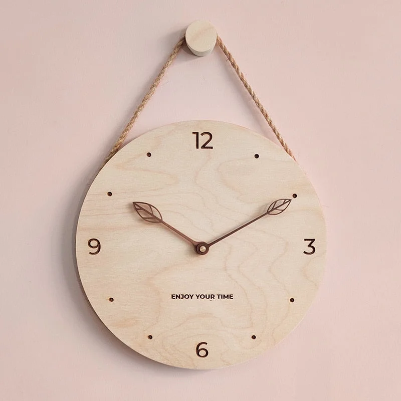 12 Inch Nordic Wooden Pendant Wall Clock for Living Room Creative Kitchen Hanging Clocks Wall Watch Home Furnishing Decoration