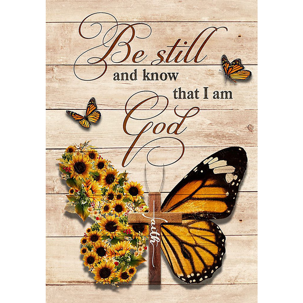 

Butterfly Sun Flower - Round Drill Diamond Painting - 35*50CM, 501 Original