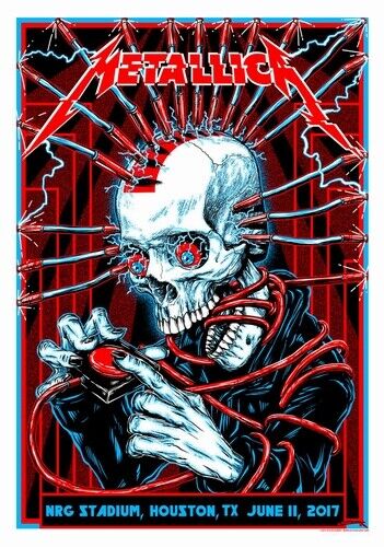 METALLICA POSTER - NRG STADIUM TX 2017 - Photo Poster painting QUALITY INSERT -  POST!