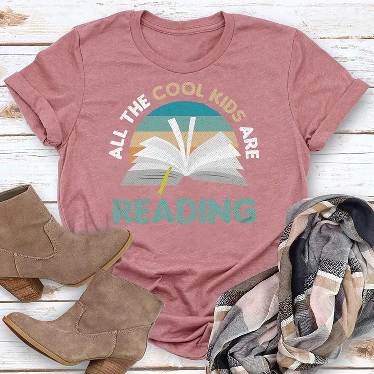 All The Cool Kids Are Reading T-shirt Tee-03092