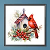Diamond Painting-DIY Full Round Drill Cardinal on a Branch(40*40cm)