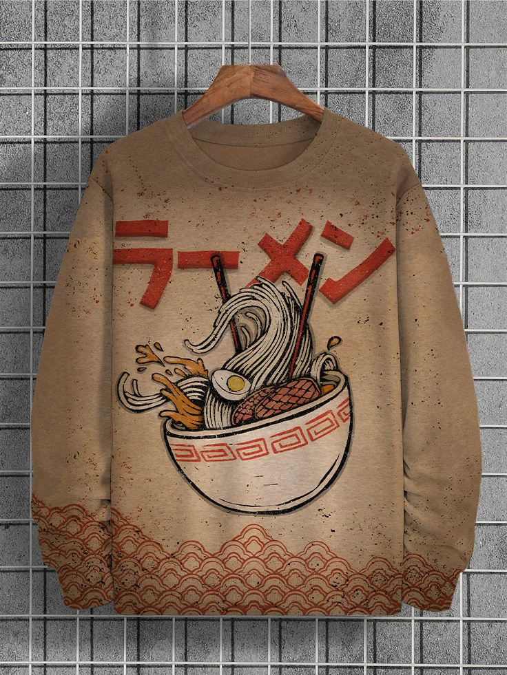 Men's Ramen Japanese Art Print Casual Sweatshirt