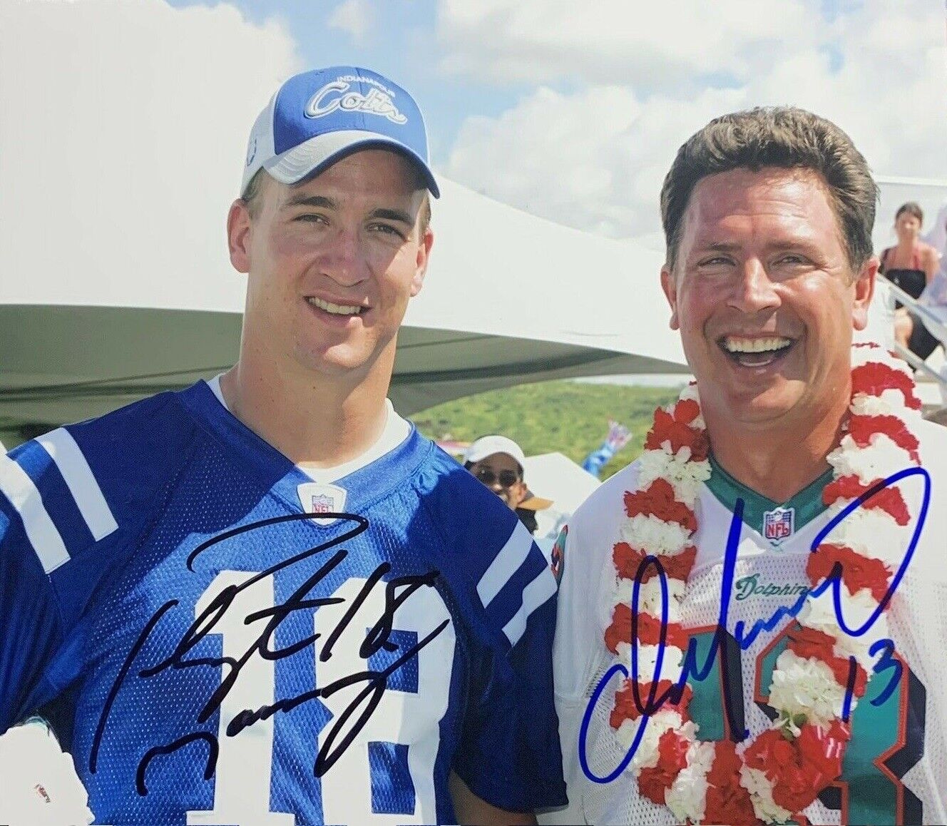 Peyton Manning / Dan Marino Autographed Signed 8x10 Photo Poster painting ( HOF Colts ) REPRINT