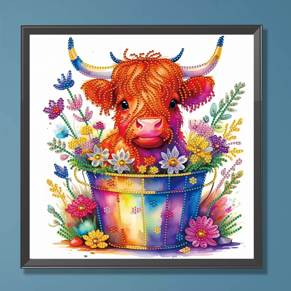 Diamond Painting - Partial Special Shaped Drill - Flower Yak(Canvas|30*30cm)