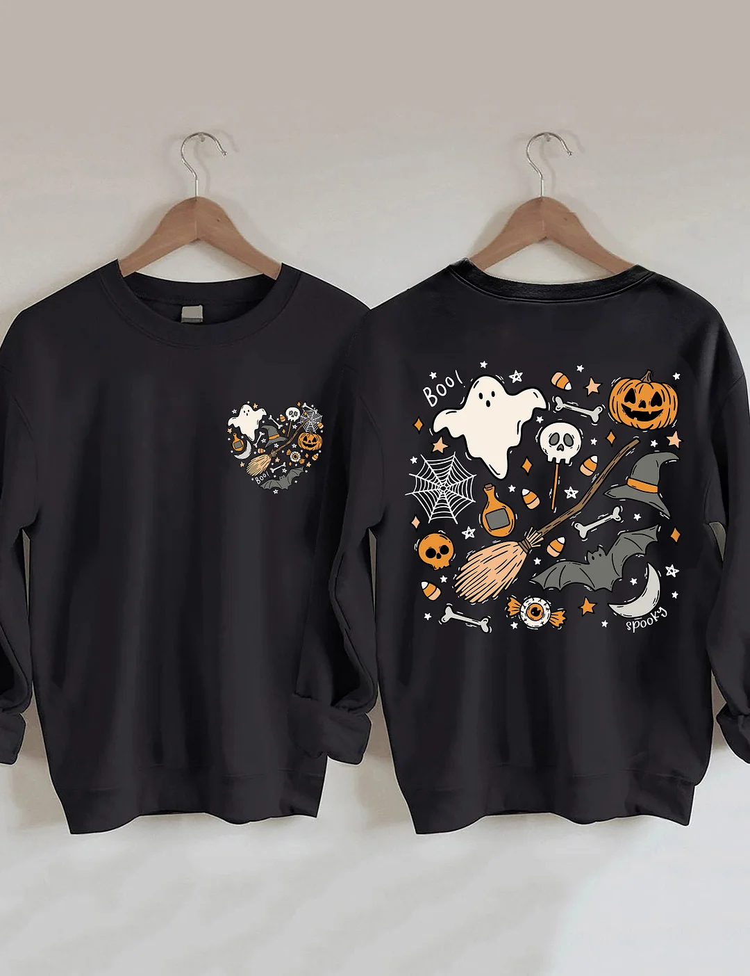 Ghost Outline Spooky Season Sweatshirt