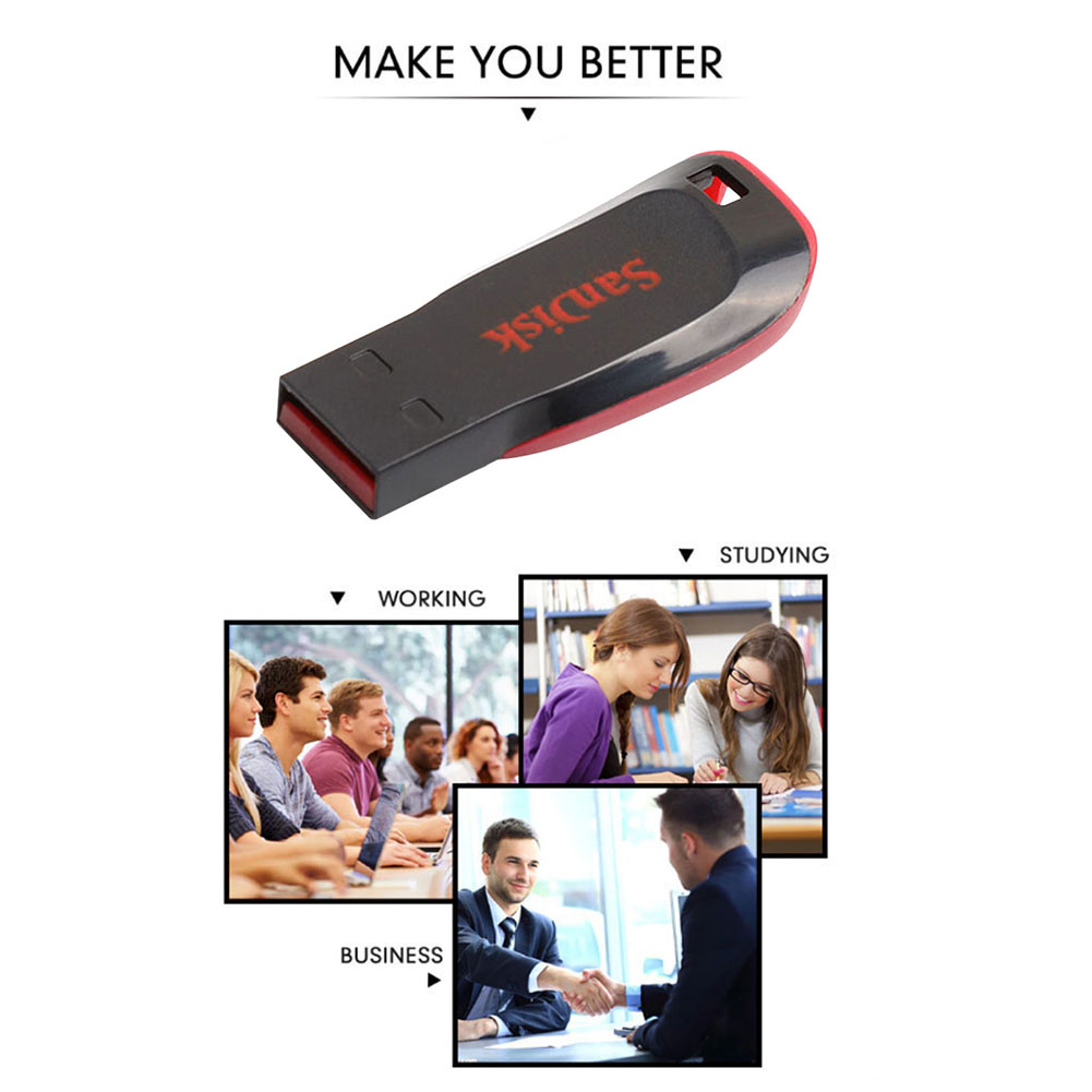 

USB Flash Drive USB 2.0 Pendrive Mini Thumb Drive for PC Speaker Car TV, 64g, 501 Original