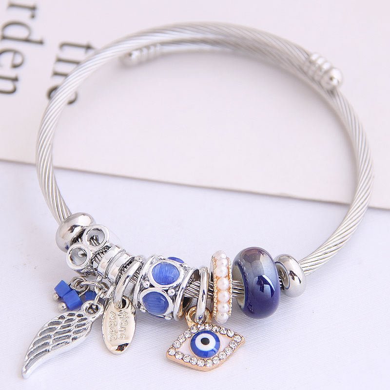Women's Glazed Figure Pendant Bracelet