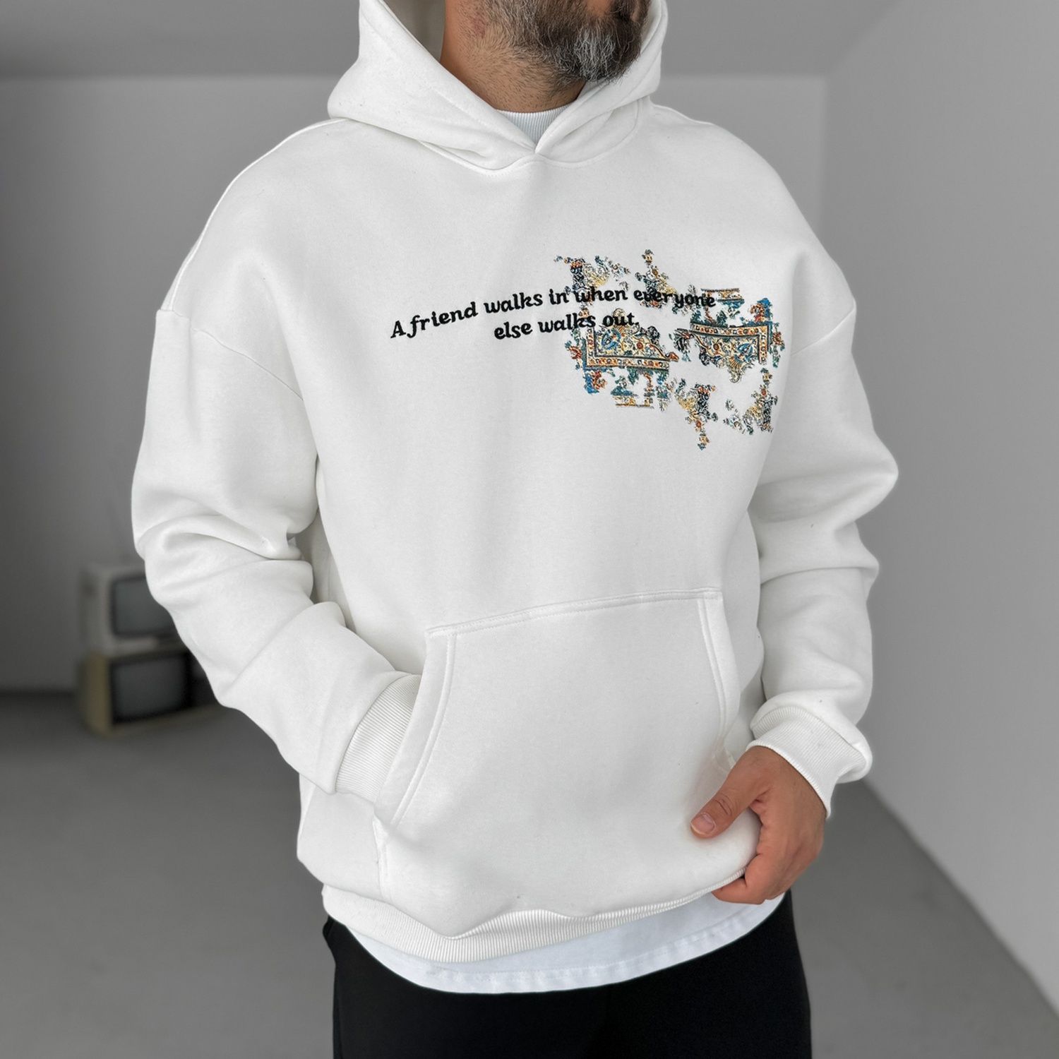 Street Ethnic Design Casual Oversized Hoodie