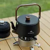 1.1L Teapot Coffee Pot with Wood Handle Aluminum Alloy Tourist Cookware Supplies