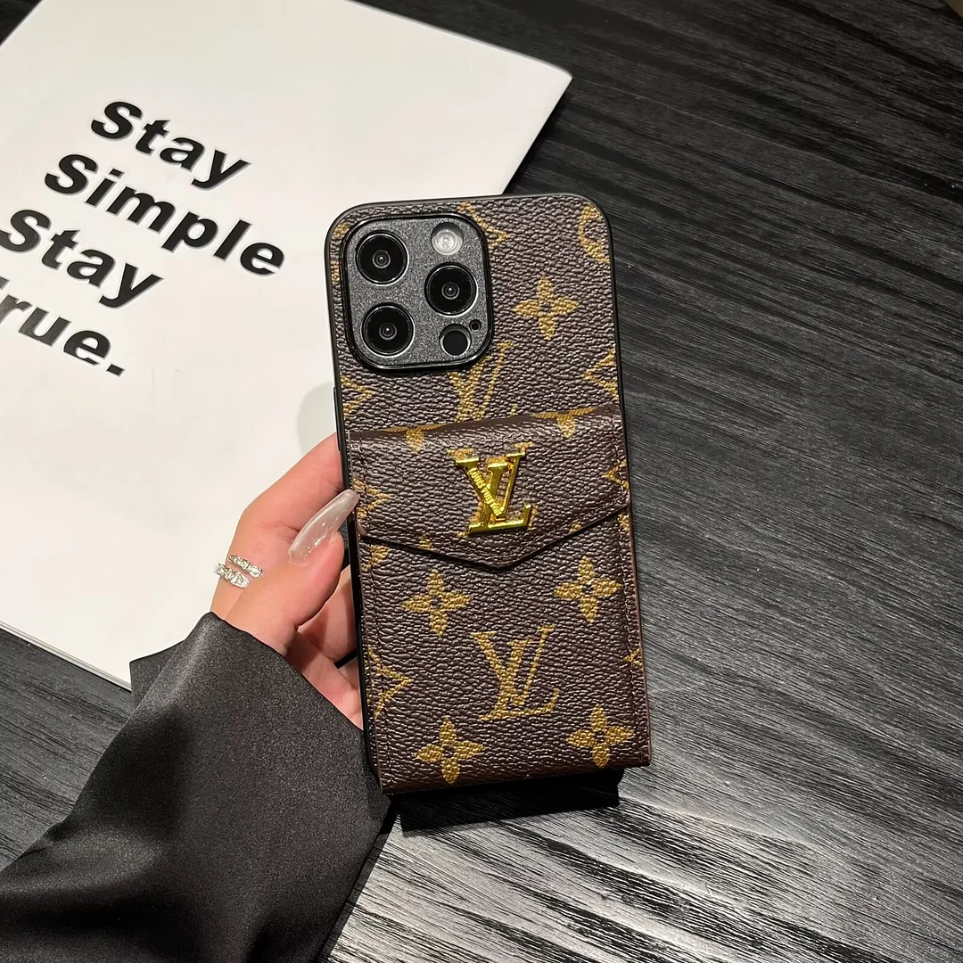 LV Louis Vuitton Lockme Tender Accordion Card Holder Canvas Leather Apple iPhone Case ProCaseMall