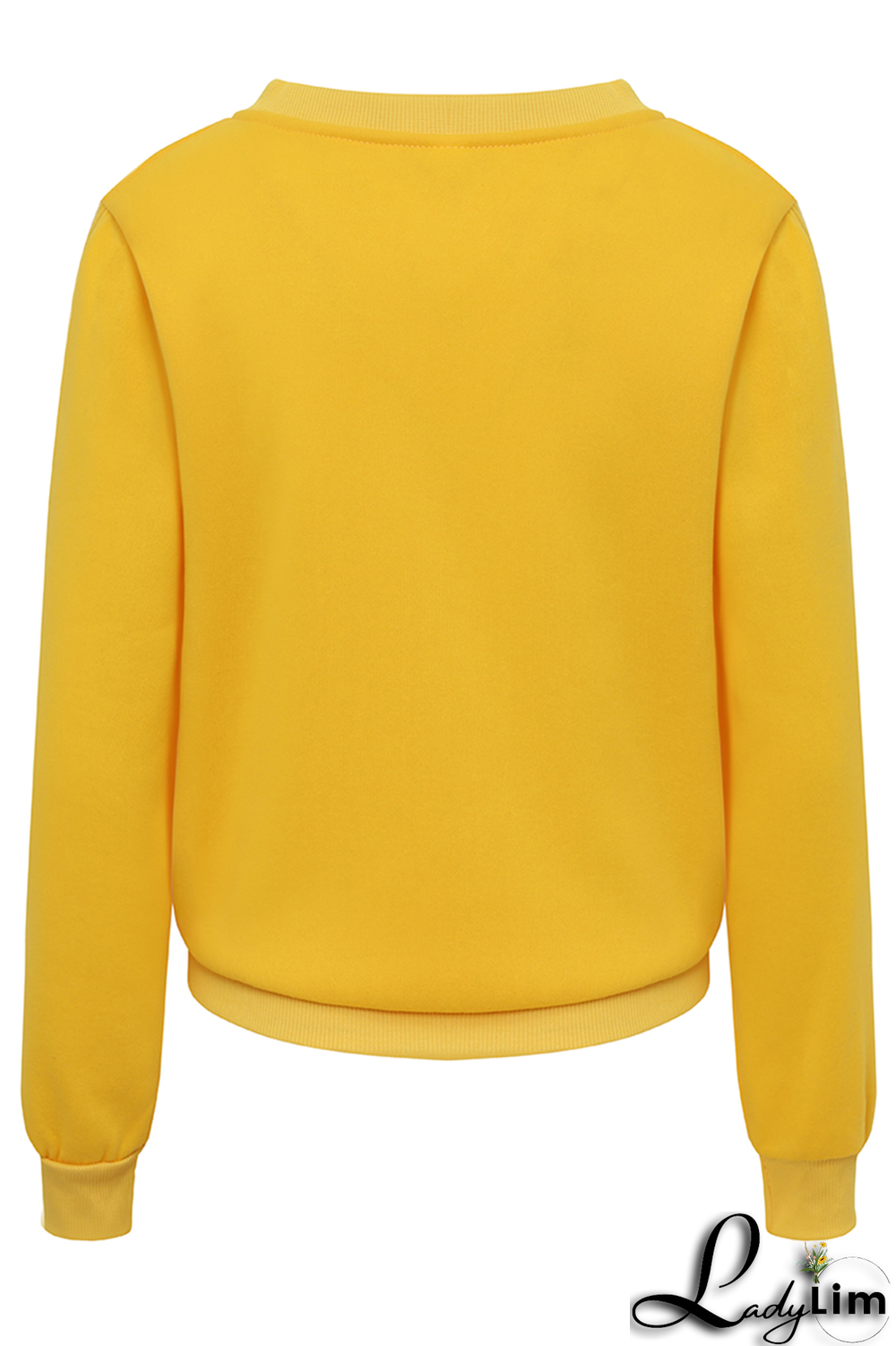 Yellow Fashion Casual Print Split Joint Letter O Neck Tops