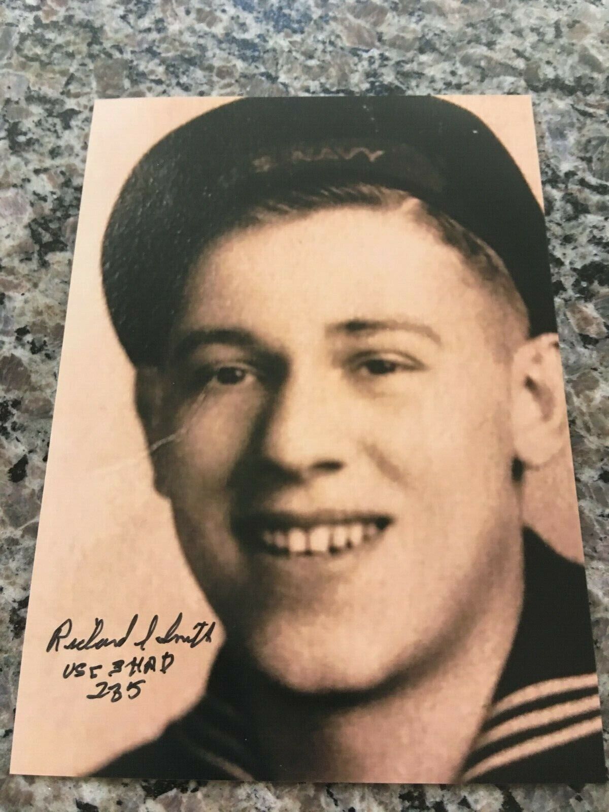 RICHARD SMITH USS SHAD SS-235 US NAVY VETERAN RARE SIGNED Photo Poster painting