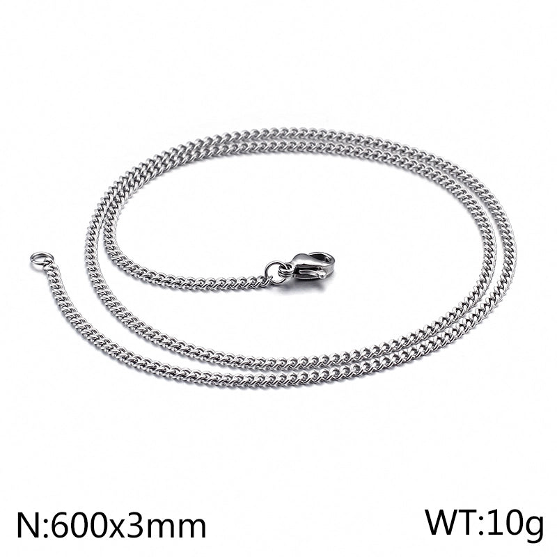 Minimalist Commute Solid Color Titanium Steel Plating 18K Gold Plated Women’s Necklace