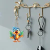 6Pcs DIY Diamond Painting Animals Keychain