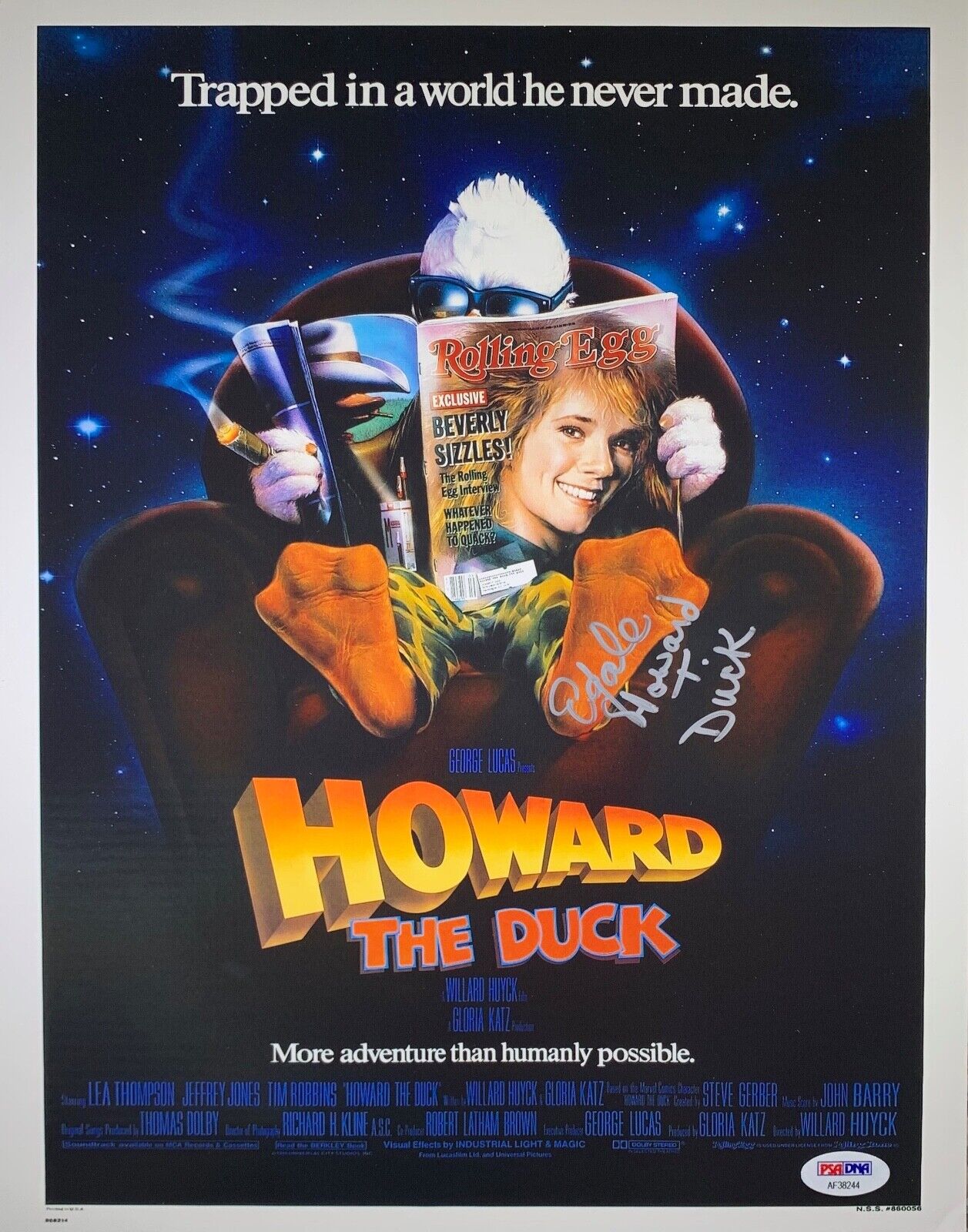 Ed Gale autographed signed Howard The Duck 11x14 Photo Poster painting PSA COA Chucky