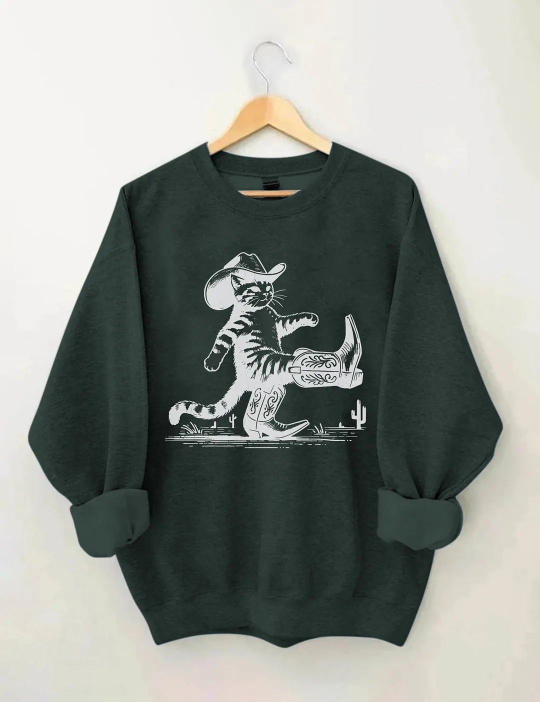 Funny Western Cowboy Cat Sweatshirt