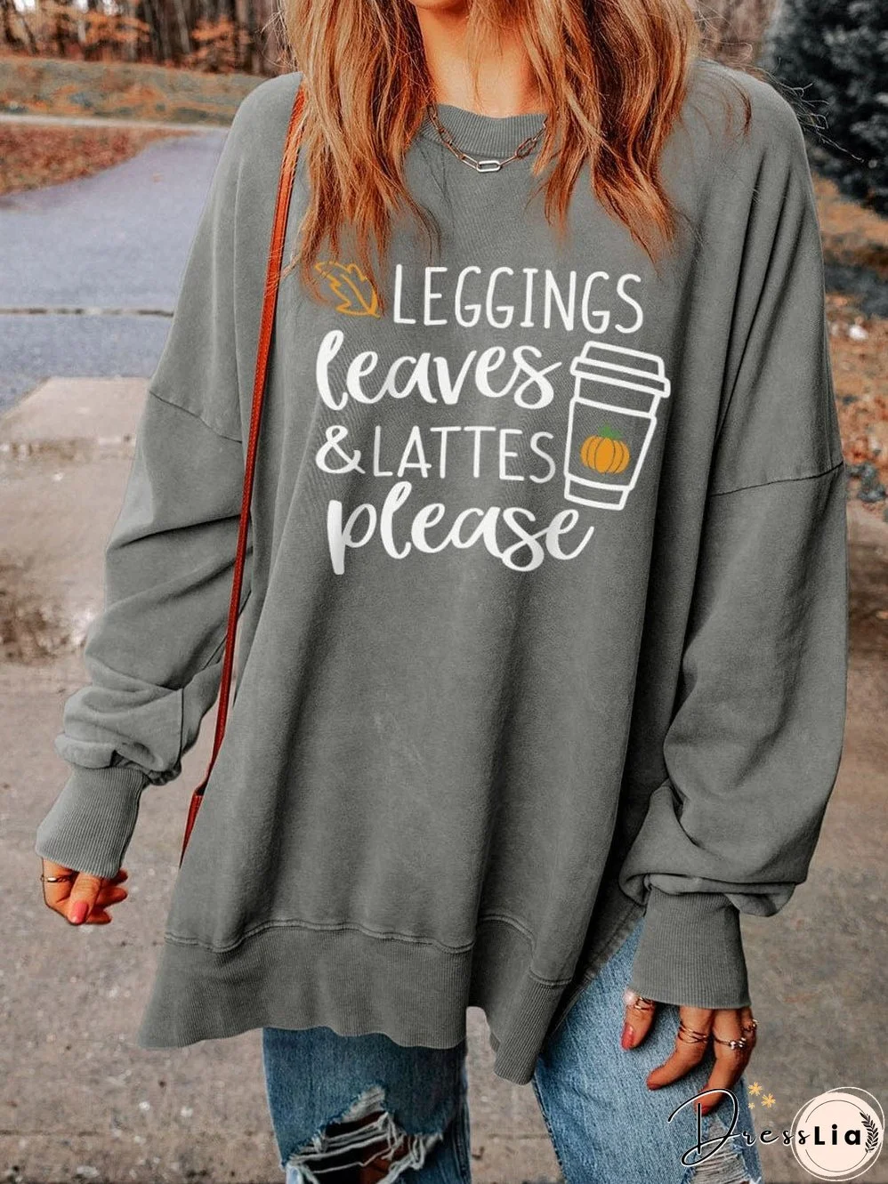 Autumnal Text Graphic Sweatshirt
