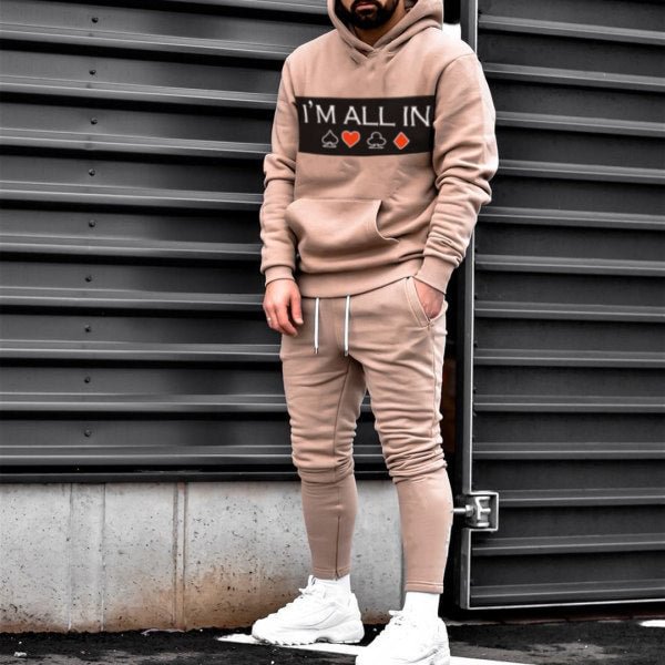 Man's casual printed long sleeve tracksuit