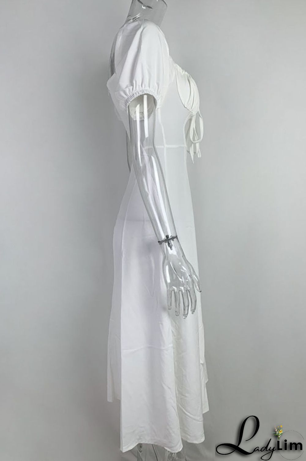 Pink Daily Elegant Print Patchwork Frenulum Off the Shoulder Irregular Dress Dresses