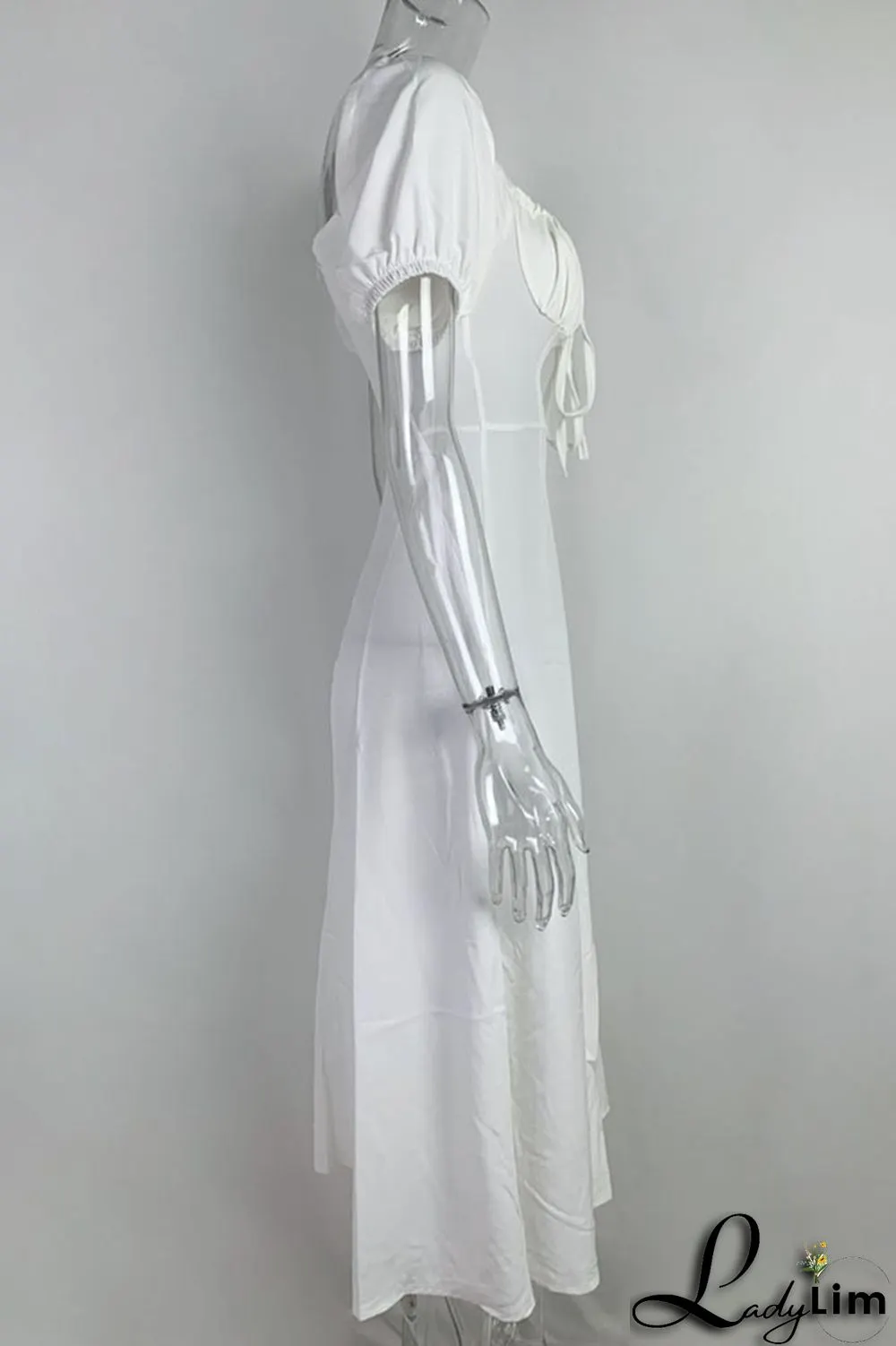 Pink Daily Elegant Print Patchwork Frenulum Off the Shoulder Irregular Dress Dresses