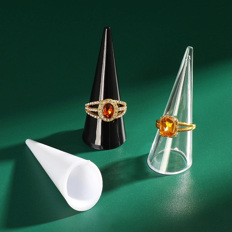 Minimalist Conical Solid Color Plastic Jewelry Rack