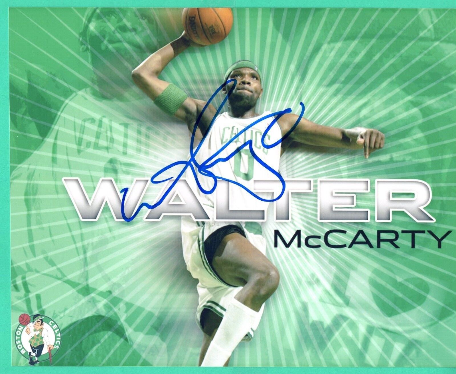 Walter McCarty NBA Boston Celtics Hand Signed Autograph 8x10 Photo Poster painting