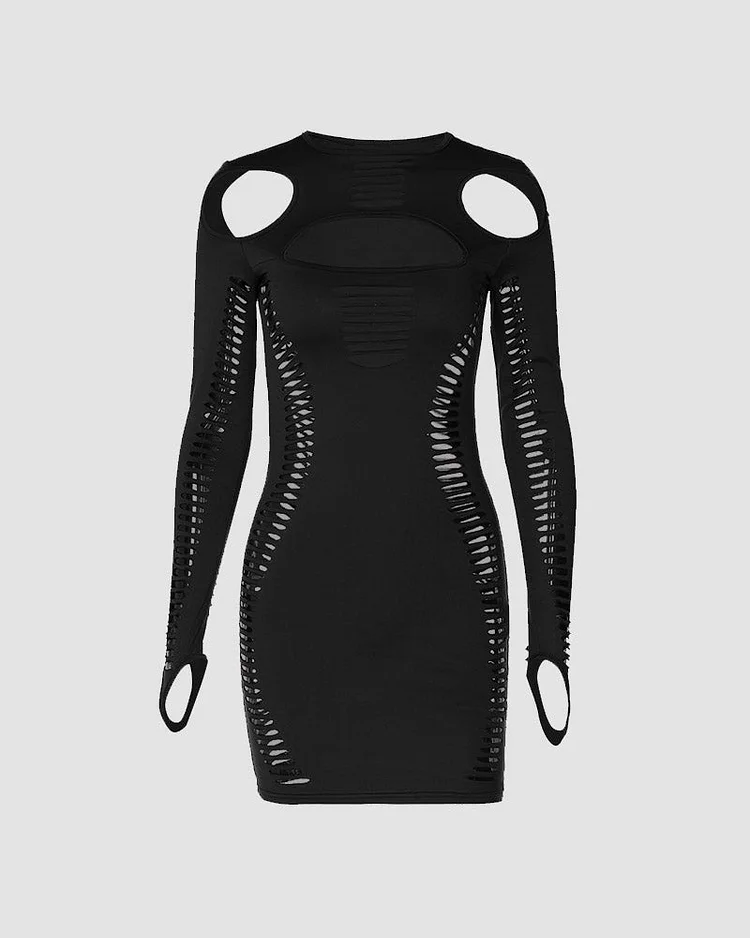 Hollow Cut Out Sexy Mini Dress