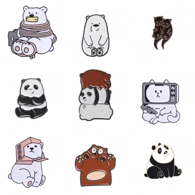 Cute Bear Panda Cat Alloy Women’s Brooches