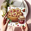 6PCS DIY Diamond Art Greeting Cards Dessert Theme Congratulations Cards & Gifts