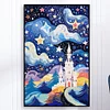 Diamond Painting-DIY Full Round Drill Abstract Starry Sky Castle(40x60cm)