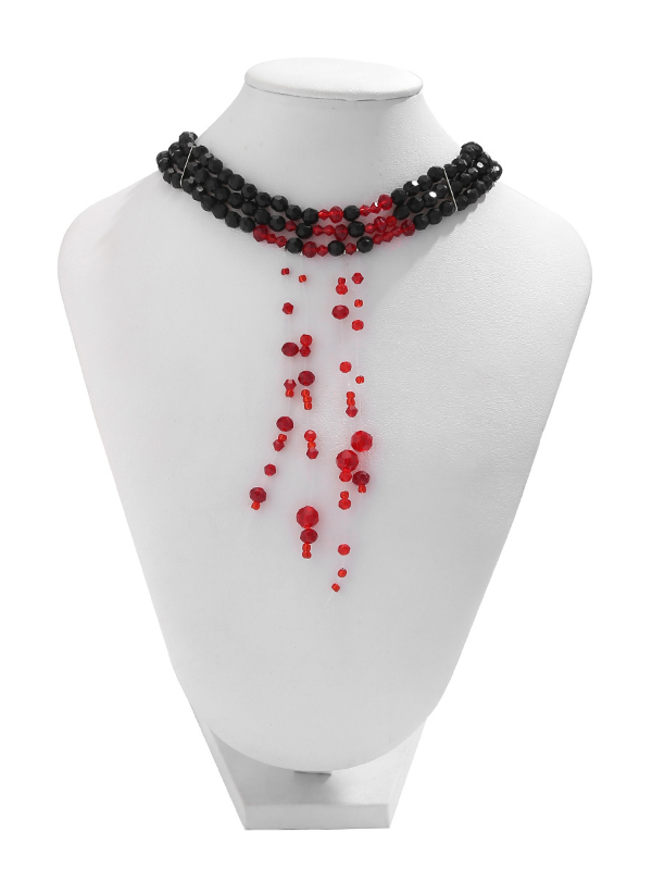 Retro Gothic Blood Tassel Imitation Crystal Necklace