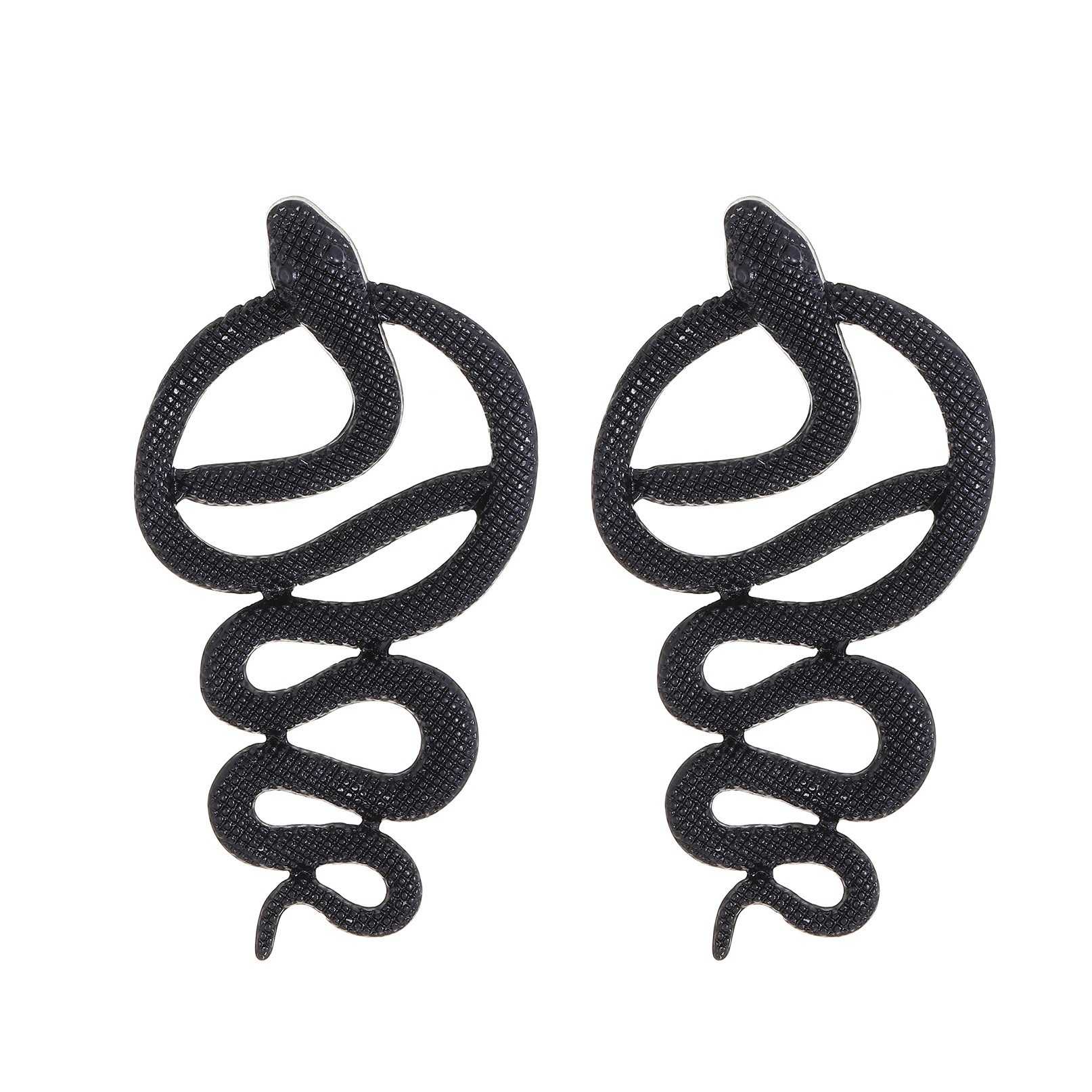 Round Snake Gold-Plated Earrings