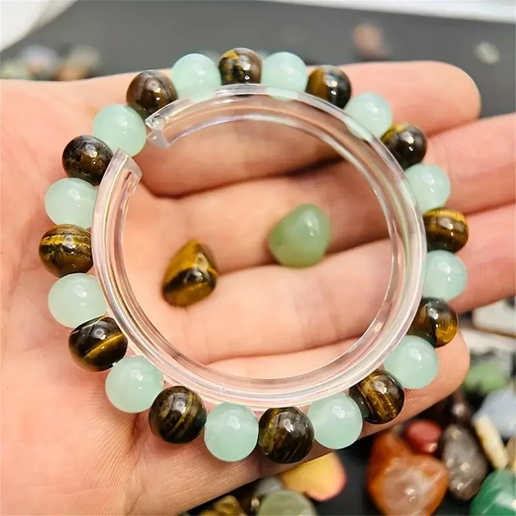Tiger Eye Green Aventurine Natural Bracelet