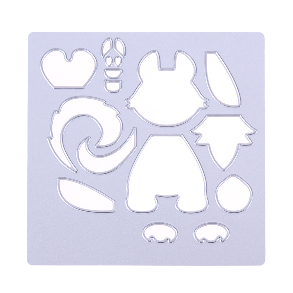 

Cute Wolf Steel Cutting Dies Stencil Scrapbook Album Puzzle Craft Diy Frame138065, 501 Original