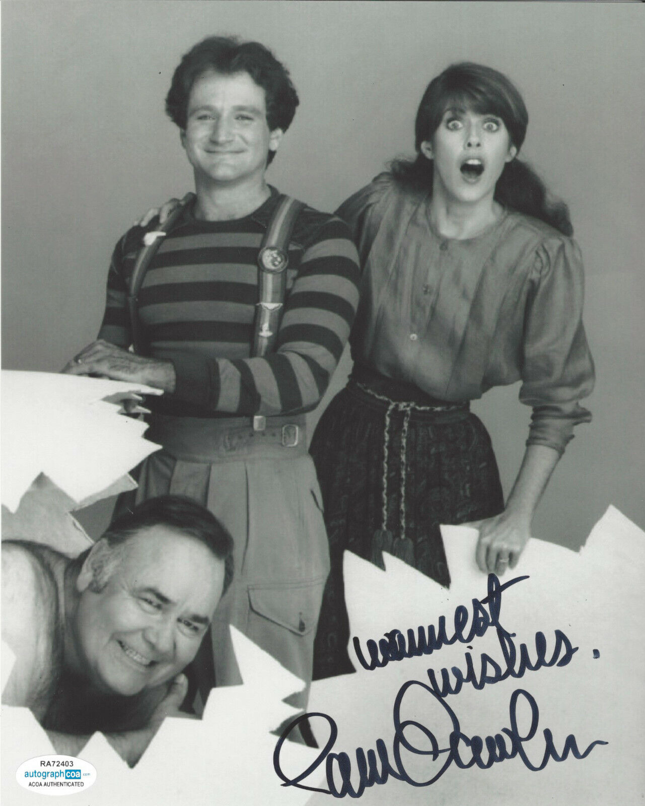 PAM DAWBER HAND SIGNED AUTHENTIC 'MORK & MINDY' AUTOGRAPHED 8X10 Photo Poster painting ACOA